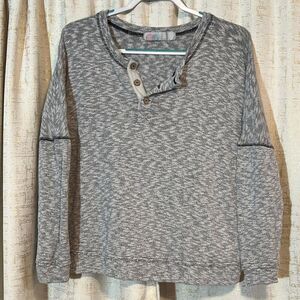 Free People Beach Gray Endless Summer Sleep To Dream Pullover Shirt Womens Small
